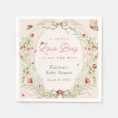 Serviette En Papier Little Love Bug Ladybug Baby Shower (Devant)