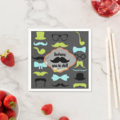 Serviette En Papier Little Man Hipster Mustache fête d'anniversaire (En situation)