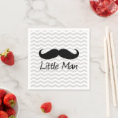 Serviette En Papier Little Man Mustache Chevron mignons Garçons (En situation)