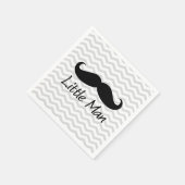 Serviette En Papier Little Man Mustache Chevron mignons Garçons (Coin)