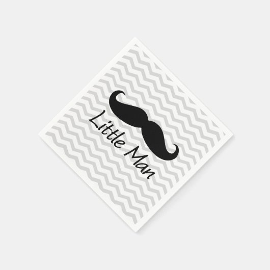 Serviette En Papier Little Man Mustache Chevron mignons Garçons (Coin)
