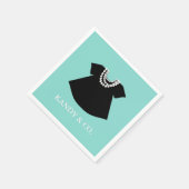 Serviette En Papier Little Miss Black Dress Party (Coin)