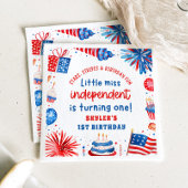 Serviette En Papier Little Miss Independent 4 juillet 1er anniversaire