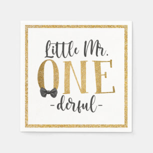 Serviette En Papier Little Mr One Derful 1er Anniversaire serviettes