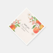 Serviette En Papier Little Peach Is On The Way girl Baby Shower (Coin)