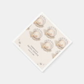 Serviette En Papier Little Pearl Beach Ocean Seashell Girl Baby shower (Coin)