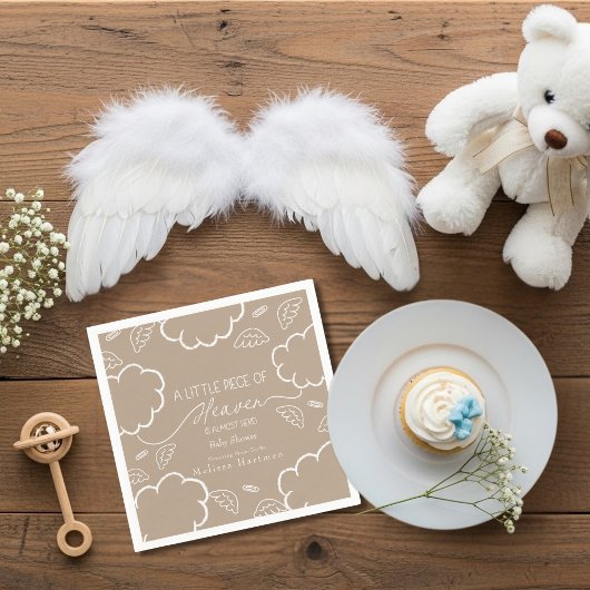 Serviette En Papier Little Piece of Heaven Beige Napkins