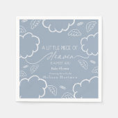Serviette En Papier Little Piece of Heaven Blue Thank You Napkins (Devant)