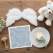 Serviette En Papier Little Piece of Heaven Blue Thank You Napkins