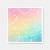 Serviette En Papier Little Piece of Heaven Rainbow Thank You Napkins (Devant)