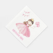 Serviette En Papier Little Princess 1st Birthday Napkins Girl (Coin)