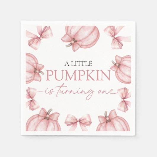 Serviette En Papier Little Pumpkin Birthday Napkin (Devant)