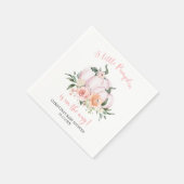 Serviette En Papier Little Pumpkin Floral Girl Baby Shower (Coin)