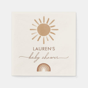 Serviette En Papier Little Ray of Sunshine Boho Baby shower