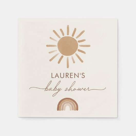 Serviette En Papier Little Ray of Sunshine Boho Baby shower (Devant)
