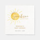 Serviette En Papier Little Ray of Sunshine Boho Baby shower (Devant)