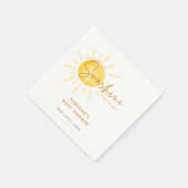Serviette En Papier Little Ray of Sunshine Boho Baby shower (Coin)