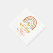 Serviette En Papier Little Ray of Sunshine Boho Baby shower arc-en-cie (Coin)