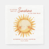 Serviette En Papier Little Ray of Sunshine Boho Cute Sun Baby Shower (Devant)