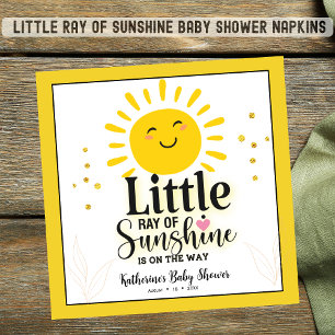 Serviette En Papier Little Ray of Sunshine Parties scintillant Baby sh