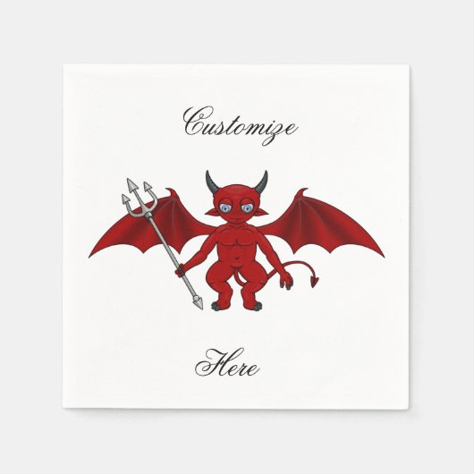 Serviette En Papier Little Red Devil Thunder_Cove (Devant)