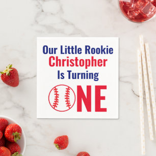 Serviette En Papier Little Rookie Baseball 1er anniversaire