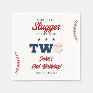 Serviette En Papier Little Slugger Baseball 2e anniversaire