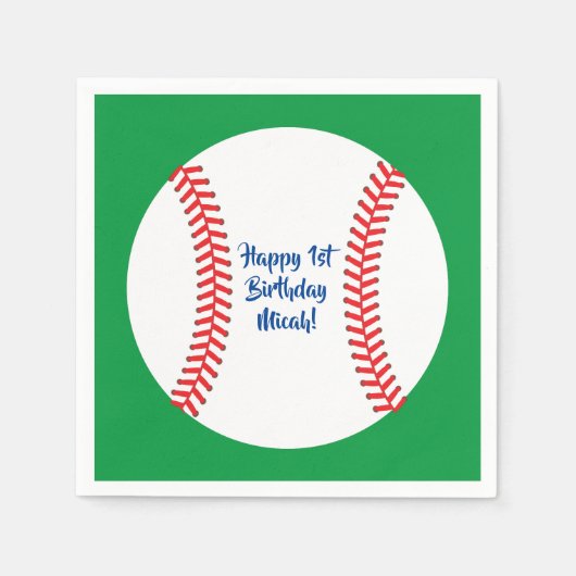 Serviette En Papier Little Slugger Baseball fête d'anniversaire (Devant)