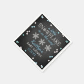Serviette En Papier Little Snowflake Boys Baby shower d'hiver (Coin)