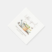 Serviette En Papier Little Sprout Gender Neutral Garden Baby Shower (Coin)