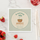 Serviette En Papier Little Sprouts Garden Party Baby shower (En situation)