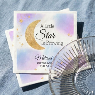 Serviette En Papier Little Star Brewing Dreamy Baby Shower