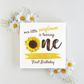 Serviette En Papier Little Sunflower 1er anniversaire