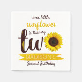 Serviette En Papier Little Sunflower 2e anniversaire (Devant)