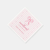Serviette En Papier Little Sweetheart Bow Baby Shower (Coin)