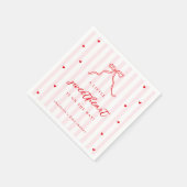 Serviette En Papier Little Sweetheart Bow Baby Shower (Coin)