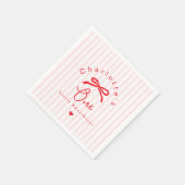 Serviette En Papier Little Sweetheart Coquette Bow 1st Birthday (Coin)