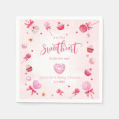 Serviette En Papier Little Sweetheart est en chemin baby shower (Devant)