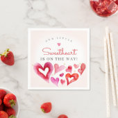 Serviette En Papier Little Sweetheart Février Party (En situation)