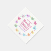 Serviette En Papier Little Sweetheart Saint-Valentin fête d'anniversai (Coin)