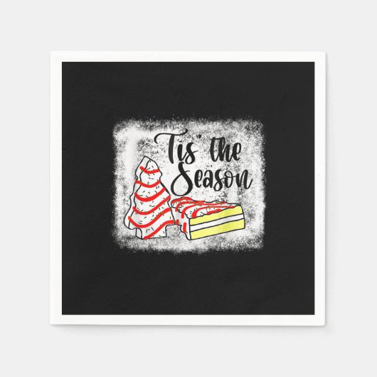 Serviette En Papier Little Tis' Season Christmas Tree Cakes Debbie (Devant)