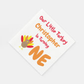 Serviette En Papier Little Turkey 1er anniversaire (Coin)