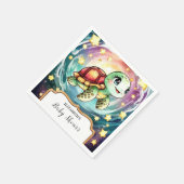 Serviette En Papier Little Under the Sea Turtle Baby shower (Coin)