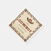 Serviette En Papier Little Western Cowboy Baby shower (Coin)