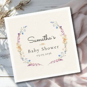 Serviette En Papier Little Wildflower Boho Dream - Baby Shower