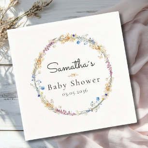Serviette En Papier Little Wildflower Boho Dream - Baby Shower