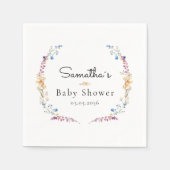 Serviette En Papier Little Wildflower Boho Dream - Baby Shower (Devant)