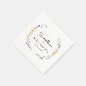 Serviette En Papier Little Wildflower Boho Dream - Baby Shower (Coin)