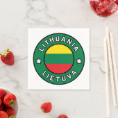 Serviette En Papier Lituanie Lietuva (En situation)
