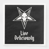 Serviette En Papier Live Delicieusement Black Phillip Baphomet (Devant)
